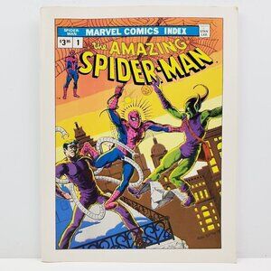 Amazing Spider-Man Marvel Comics Index Book Vintage 1975 Approved by Stan Lee
